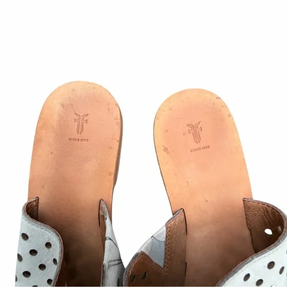 Frye Gray Perforated Leather Sandals size 11 - Picture 7 of 10